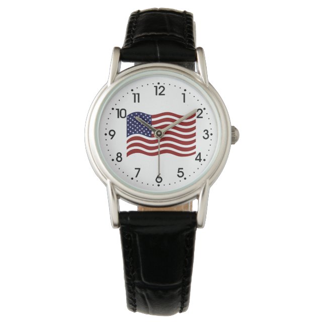 Reloj De Pulsera Observatorio de la mujer - Bandera estadounidense (Anverso)