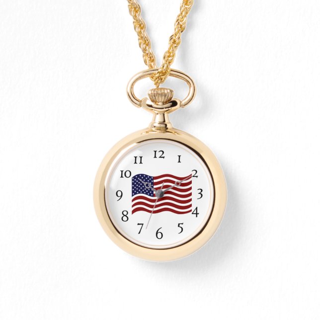 Reloj De Pulsera Observatorio de la mujer - Bandera estadounidense (Anverso)