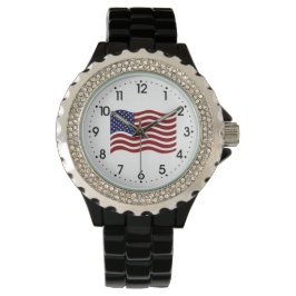 Reloj De Pulsera Observatorio de la mujer - Bandera estadounidense