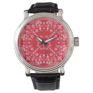 Reloj De Pulsera Observatorio de la Paisley Roja de los Hombres