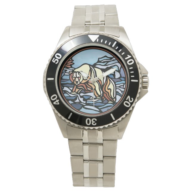 Reloj De Pulsera Observatorio de Oso Polar Vigilancia de la muñeca  (Anverso)