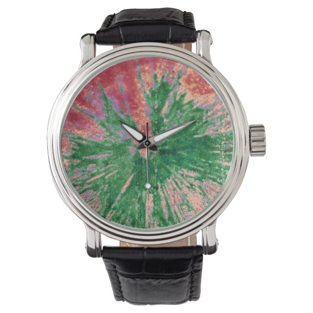 Reloj De Pulsera Observatorio de Papanicolau rojo y verde (Anverso)