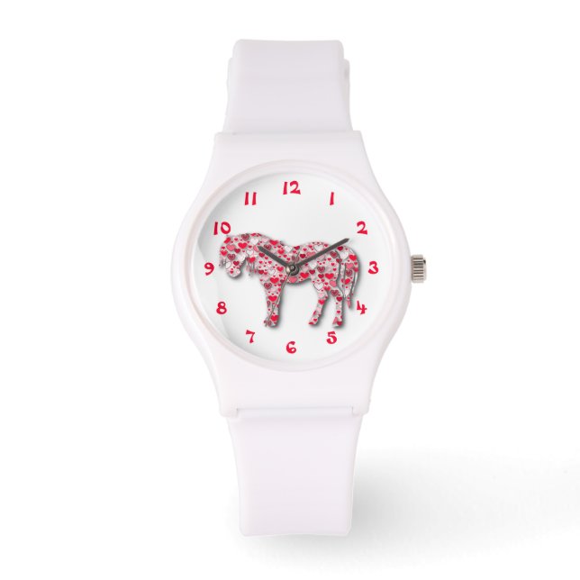 Reloj De Pulsera Observatorio de Pony de Caballos Blancos (Anverso)