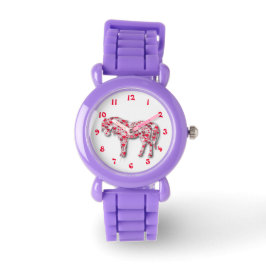 Reloj De Pulsera Observatorio de Pony de Caballos Rojos