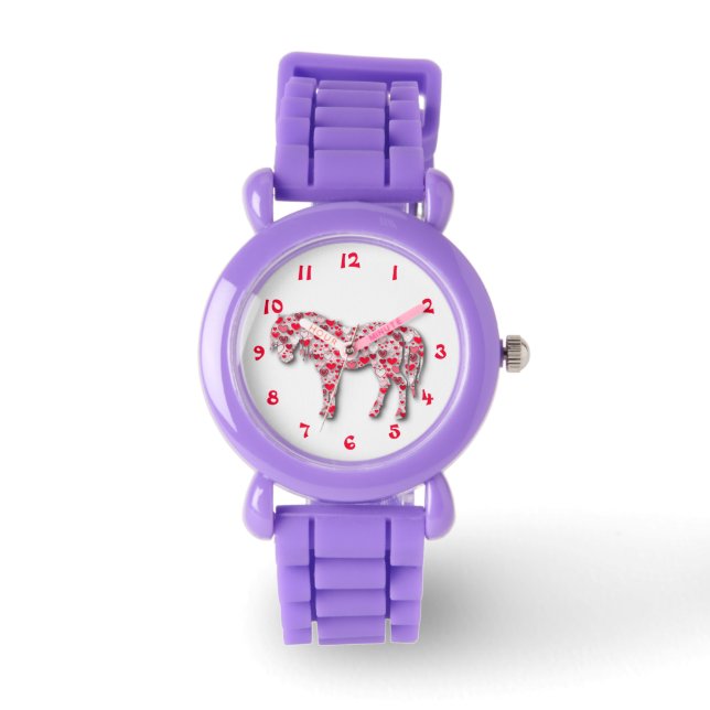 Reloj De Pulsera Observatorio de Pony de Caballos Rojos (Anverso)