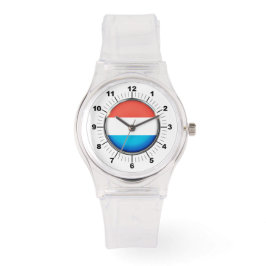 Reloj De Pulsera Observatorio de silicio rosa de la bandera de Luxe