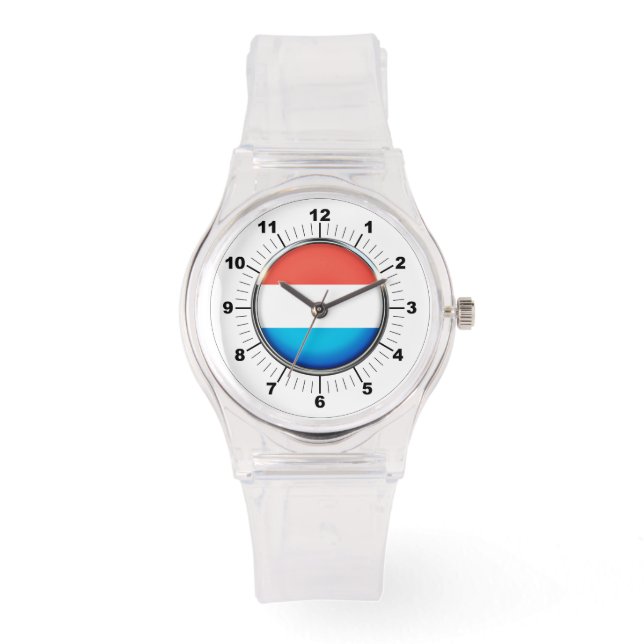 Reloj De Pulsera Observatorio de silicio rosa de la bandera de Luxe (Anverso)