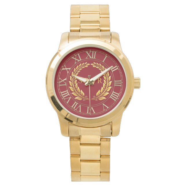 Reloj De Pulsera Observatorio Imperial Oro Romano (Anverso)
