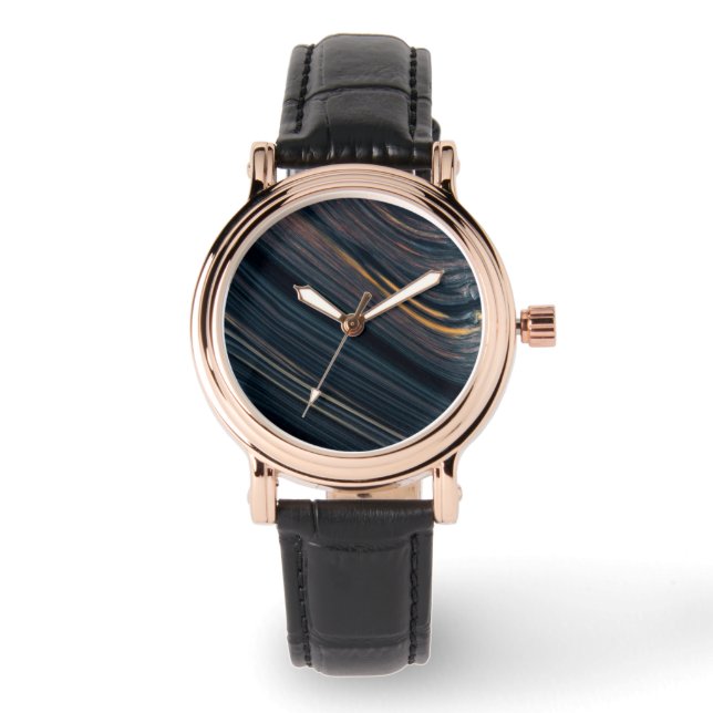 Reloj De Pulsera Obsidiana Goldsheen de caoba (Anverso)