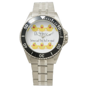 Reloj De Pulsera Obstétricos y patos de goma amarillos