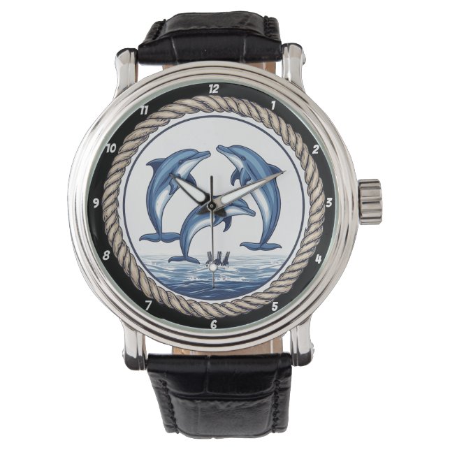 Reloj De Pulsera Oceanic Grace Dolphin With Rope Accent