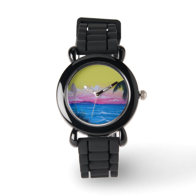 Reloj De Pulsera Océano atardecer (Anverso)