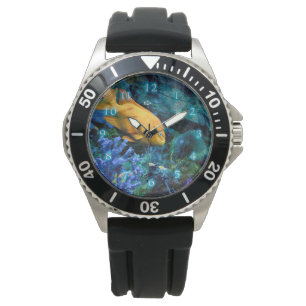 Reloj De Pulsera OCEO AZUL DE PECES naranja 2