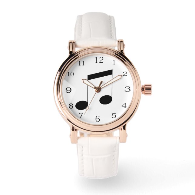 Reloj De Pulsera Ochenta Símbolos De Nota Musical Visible, (Anverso)