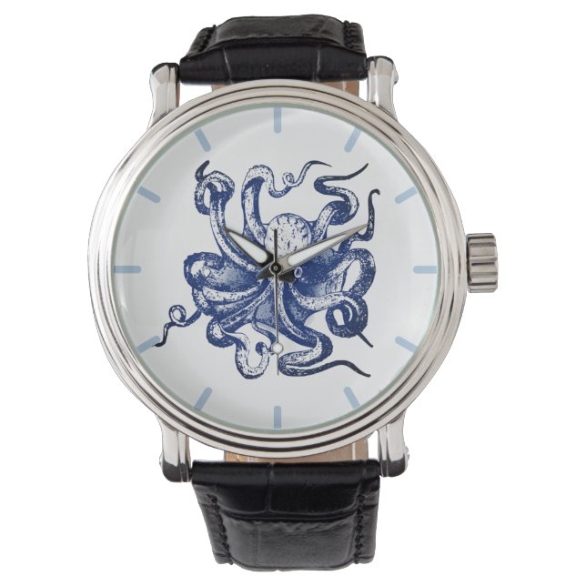 Reloj De Pulsera Octopus azul (Anverso)