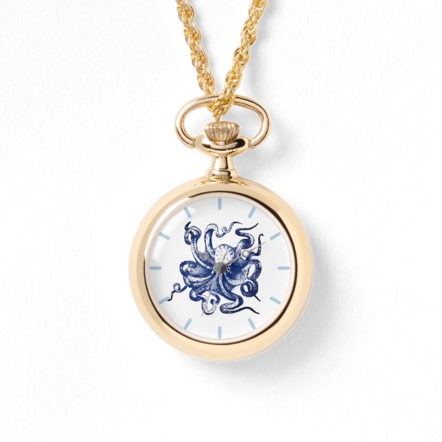 Reloj De Pulsera Octopus azul (Anverso)