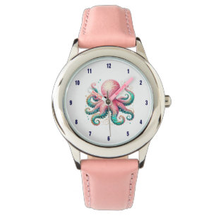 Reloj De Pulsera Octopus Purpurinoso sobre blanco