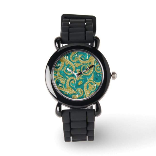 Reloj De Pulsera Octopus Tentacles Art Watch - Pintura (Anverso)