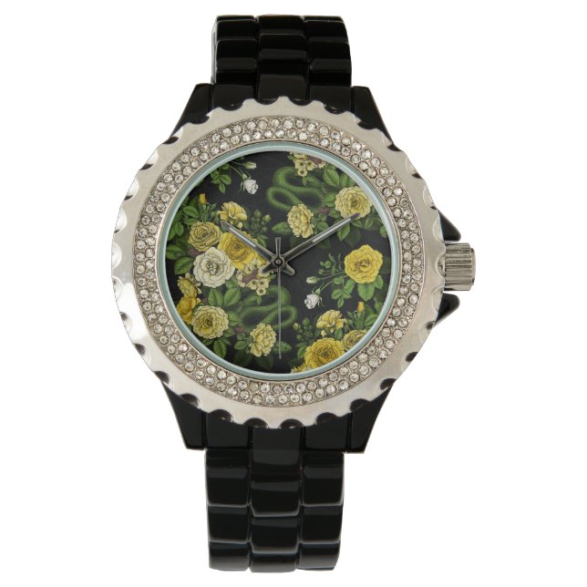 Reloj De Pulsera Oculto en los rosas, amarillo y verde (Anverso)