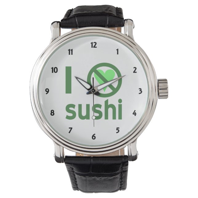 Reloj De Pulsera Odio Sushi No Amor  (Anverso)
