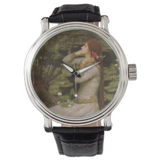 Reloj De Pulsera Ofelia junto al estanque por John William Waterhou