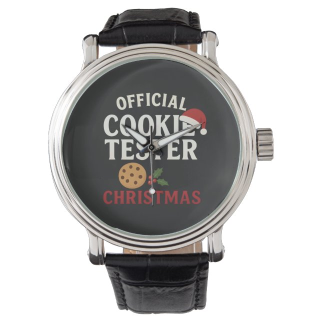 Reloj De Pulsera Official Cookie Tester Christmas Tee (Anverso)