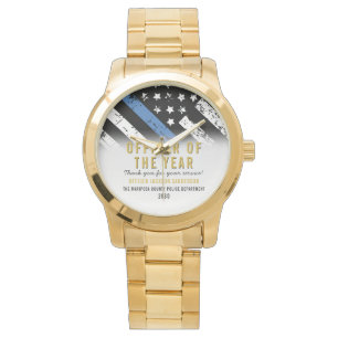 Reloj De Pulsera Oficial de policía del año Empleado de la Línea Az