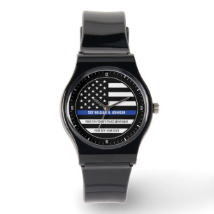 Reloj De Pulsera Oficial de Policía Personalizado NOMBRE Aplicación