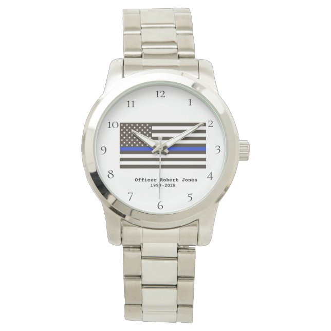 Reloj De Pulsera *~* Oficial de policía, señores de la bandera azul (Anverso)