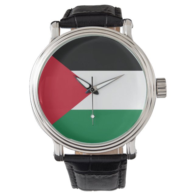 Reloj De Pulsera oficialmente bandera del Estado de Palestina (Anverso)