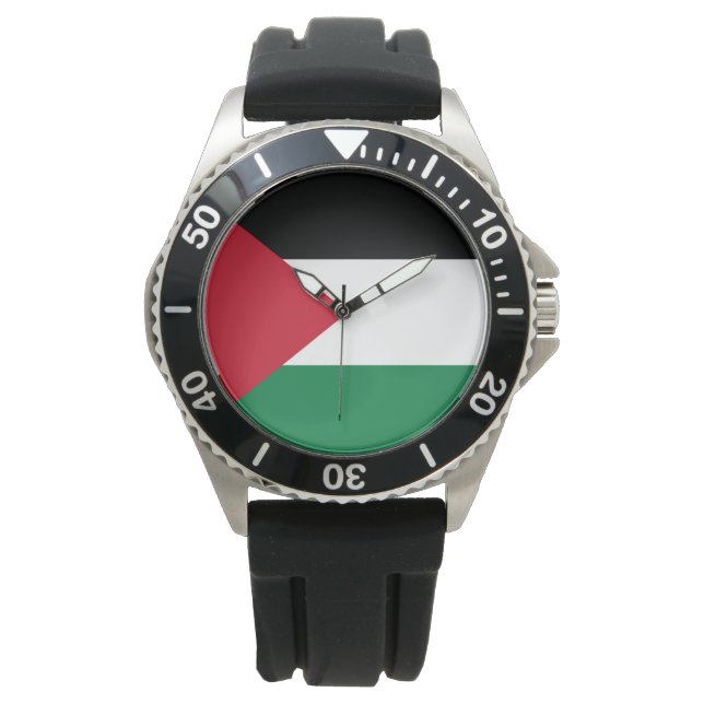 Reloj De Pulsera oficialmente bandera del Estado de Palestina (Anverso)