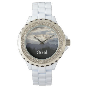 Reloj De Pulsera OGM ~ Diamante de imitación de atardecer
