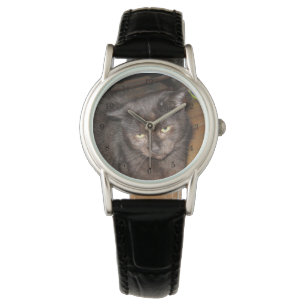 Reloj De Pulsera Oh, esos ojos del dormitorio, gato negro