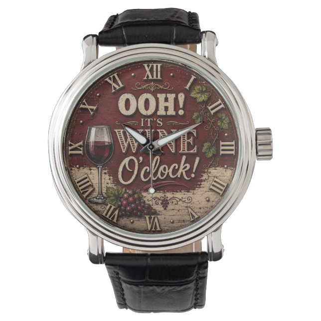 Reloj De Pulsera Oh! It's Wine O'Clock (Anverso)