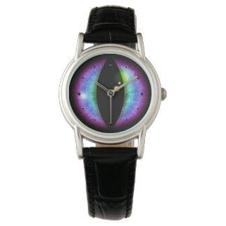 Reloj De Pulsera Ojo de dragones azules y morados