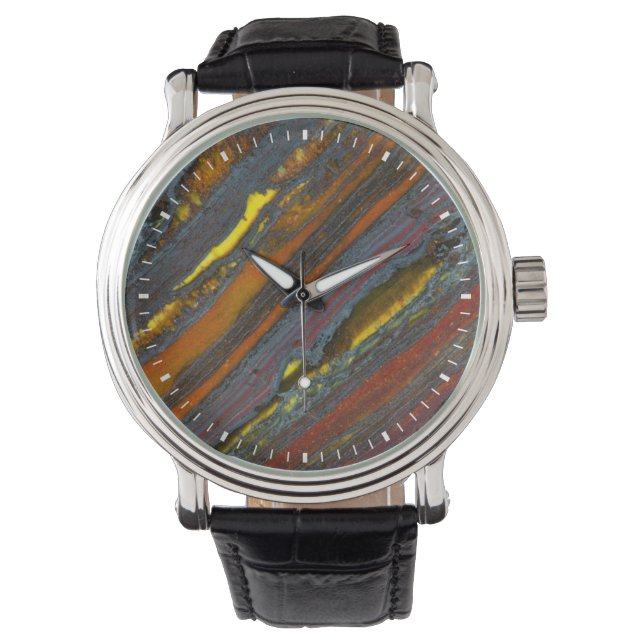 Reloj De Pulsera Ojo de Tigre Australiano Rayado (Anverso)