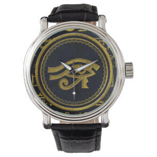 Reloj De Pulsera Ojo egipcio de oro de Horus - Wadjet