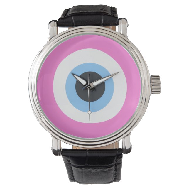 Reloj De Pulsera ojo malo rosa (Anverso)