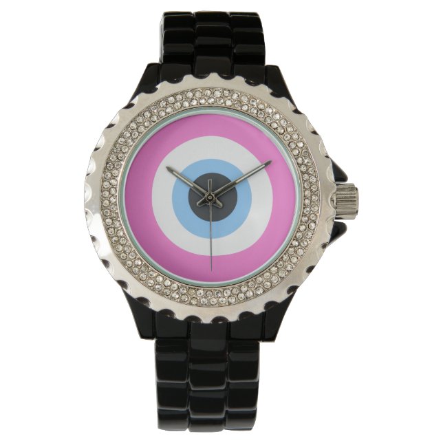 Reloj De Pulsera ojo malo rosa (Anverso)