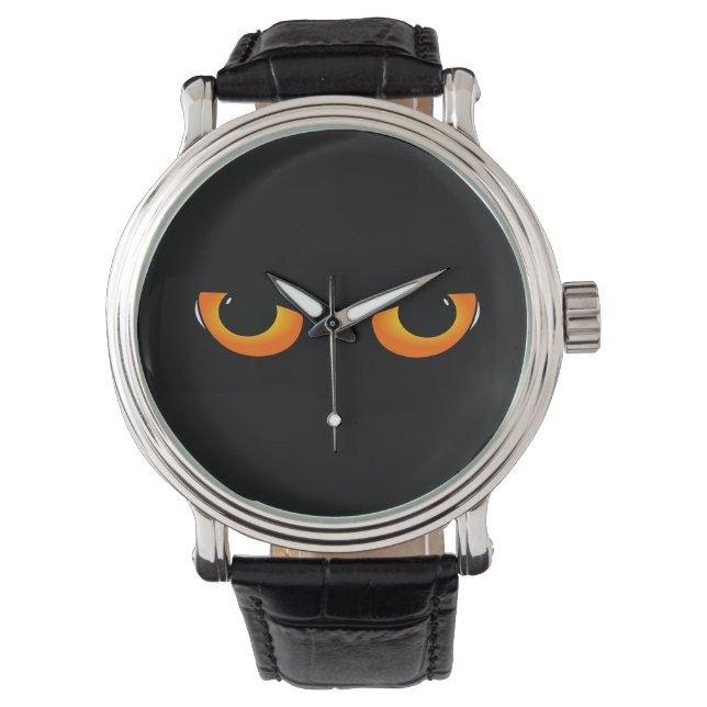Reloj De Pulsera Ojos de gato fantasmagóricos (Anverso)