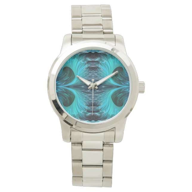 Reloj De Pulsera Ola Tiburón Azul (Anverso)