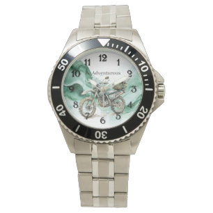 Reloj De Pulsera Ola Verde Motocicleta Sé aventurero