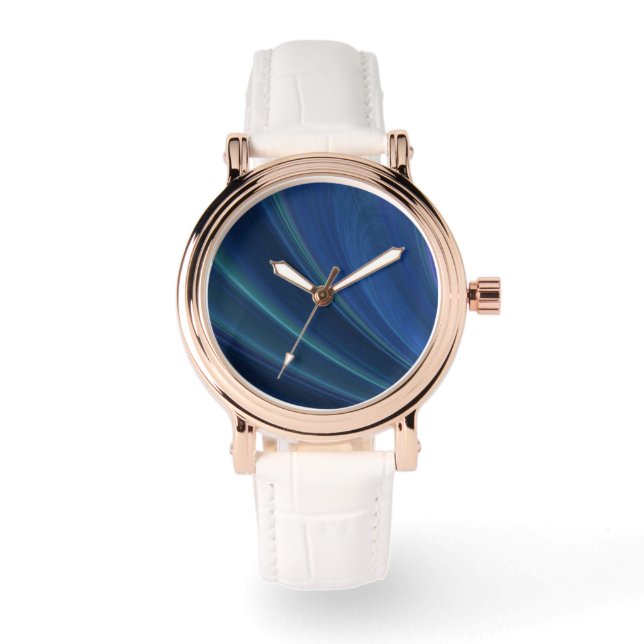 Reloj De Pulsera Olas de arena suave azul y verde (Anverso)