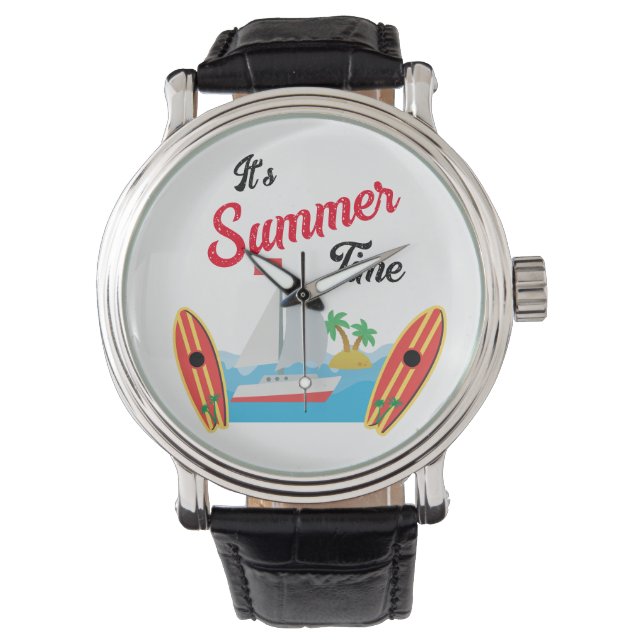 Reloj De Pulsera Olas de playa de verano vacaciones Océano (Anverso)