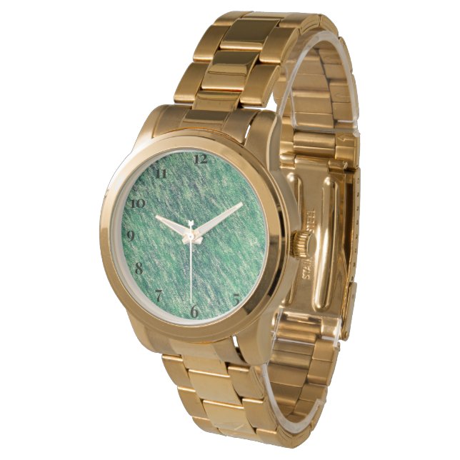 Reloj De Pulsera Olas de verde (Angular)