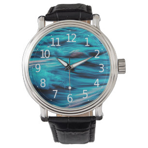 Reloj De Pulsera Olas del océano azul abstracto Vigilancia mascul