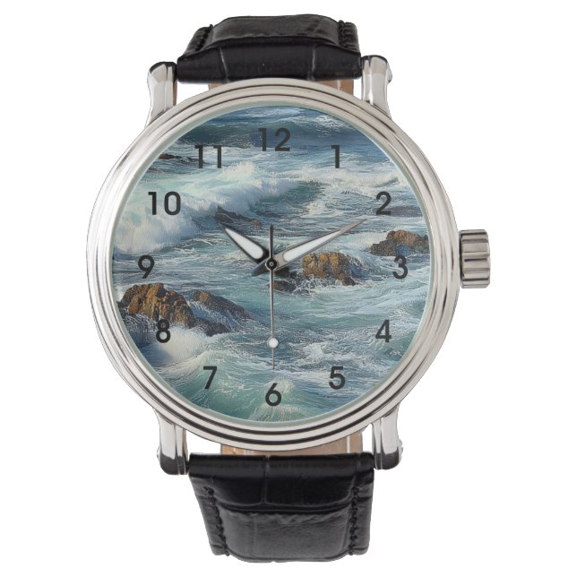 Reloj De Pulsera Olas del Océano Pacífico (Anverso)