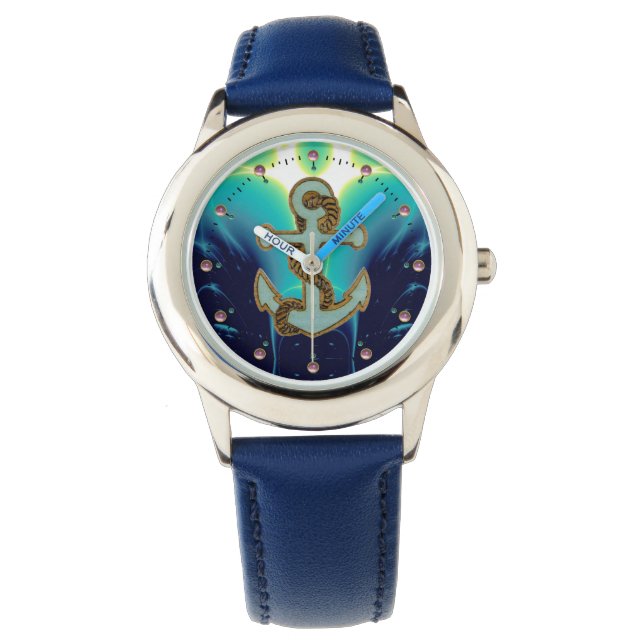 Reloj De Pulsera Olas NÁUTICAS / MARINAS, ANCLAJE Y ROPA Azul (Anverso)