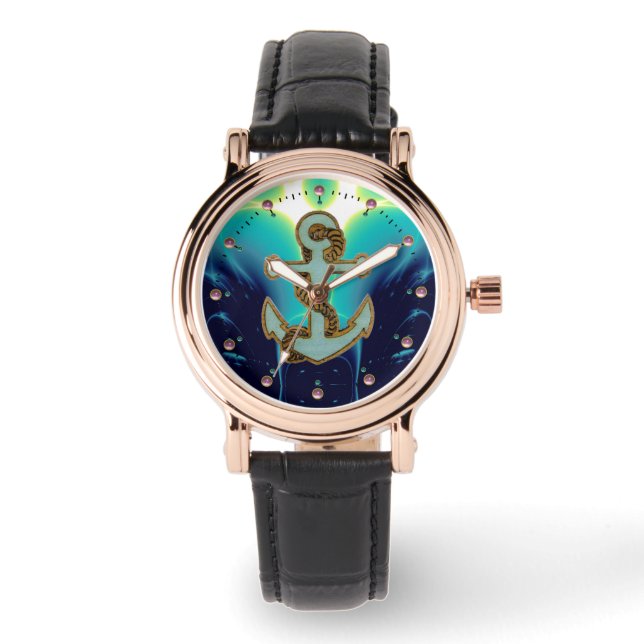 Reloj De Pulsera Olas NÁUTICAS / MARINAS, ANCLAJE Y ROPA Azul (Anverso)