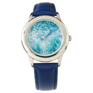 Reloj De Pulsera Olas tropicales del océano azul